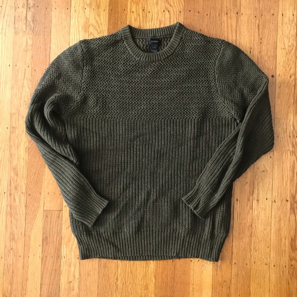 J.Crew half-ribbed crewneck sweater